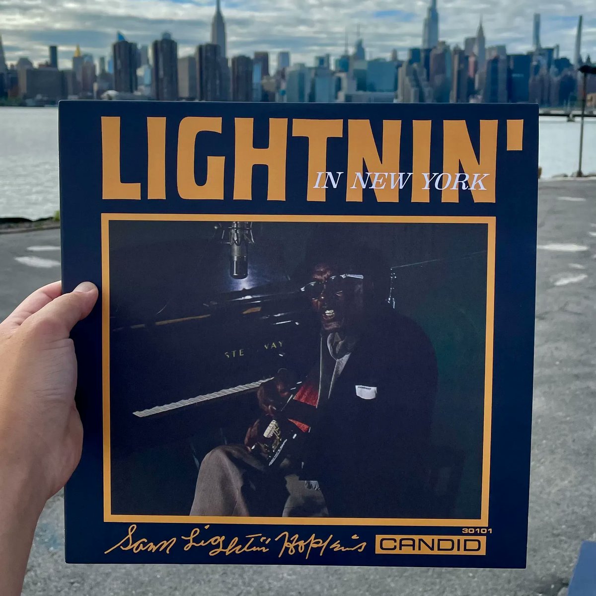 Candidrecords's tweet photo. Lightnin' In New York, an offering from Sam Lightnin' Hopkins, is a special vinyl we have for you at Candid. Sam Hopkins was a true original. Don't miss this remaster with rare piano blues from Lightnin'!! #candidrecords #vinyl #vinyljunkies https://t.co/caPh8mVYBK