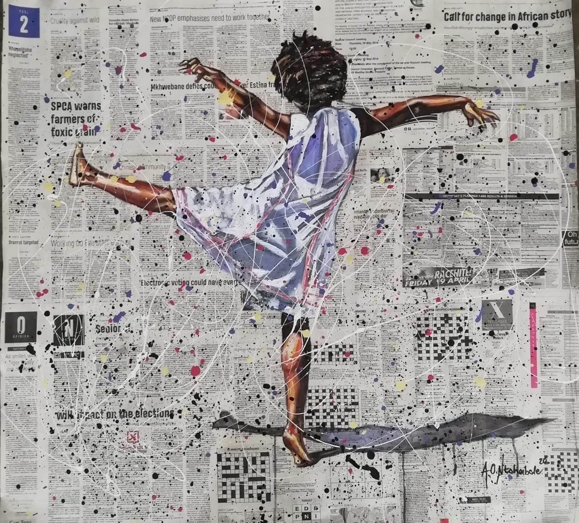 When we are happy, we don’t know that we are happy, because happiness requires childlike innocence. When a child is happy, he doesn’t know that he is happy. He doesn’t formulate it, he simply enjoys it.
- Francis Lucille

"Unspeakable Joy 2" - <a href="/Rabzito/">Andrew Ntshabele</a>