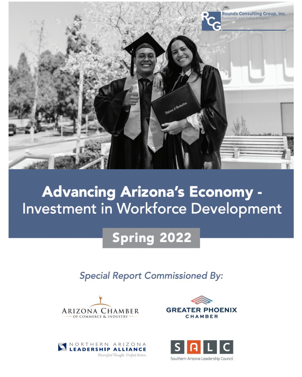 phxchamberfound's tweet photo. Check out the latest Workforce Development Report to find key information on Arizona’s #workforce and #economy. We commissioned this report with the Northern Arizona Leadership Alliance, the @AZChamber, and the @SALCLeaders. Read the full report here: https://t.co/reKWTWy92J https://t.co/hkT8unjO7X