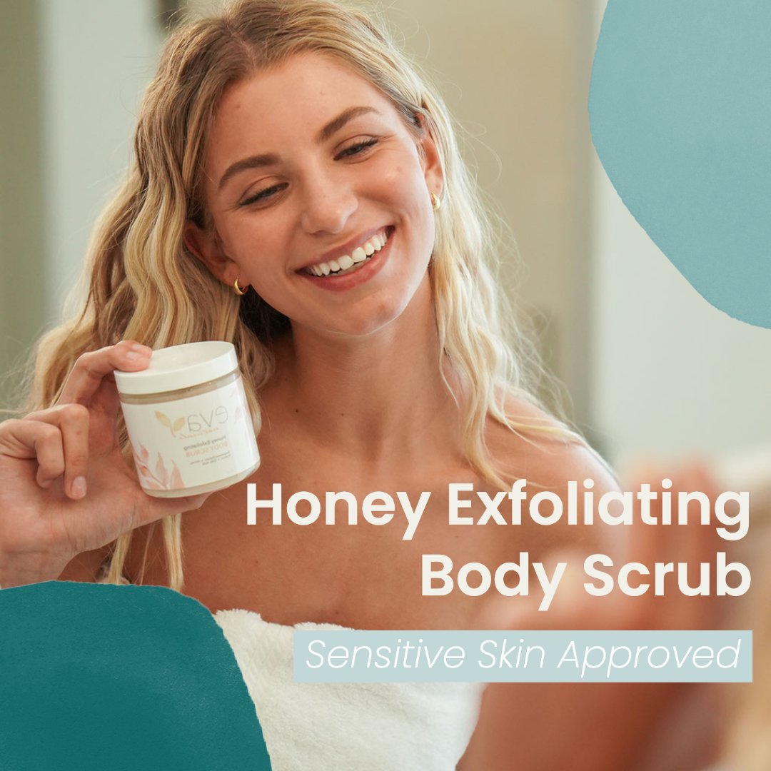 evanaturals_'s tweet photo. Oh Honey!  Here’s the buzz…
Warmer weather is here to stay and this Honey Exfoliating Body Scrub is what you need to get your skin silky smooth and ready for summer fun.  

This sweet-scented sugar scrub is gentler on skin than salt scrubs, making it perfect for every skin type. https://t.co/SZR2PLL9de
