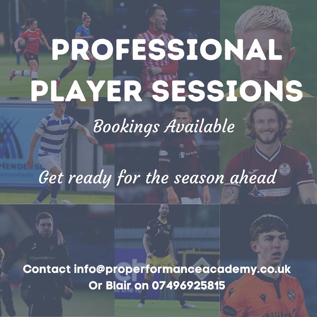 Professional player sessions now available to book! Go back into pre season in top condition 💪 

Any shares would be much appreciated ⚽️