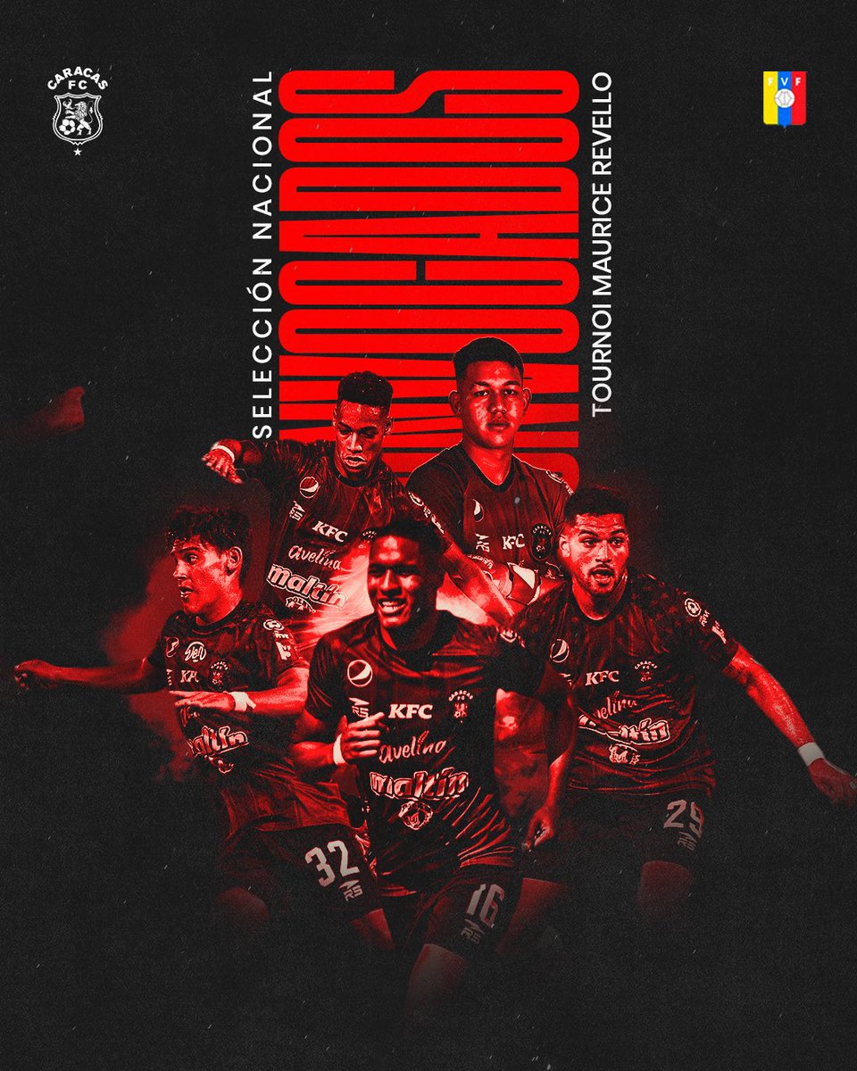 Caracas_FC's tweet image. ¡Convocados! 🇻🇪✅

Saúl Guarirapa, Bryant Ortega, Manuel Sulbarán, Renné Rivas y Frankarlos Benítez forman parte de la lista de jugadores que integrarán la plantilla de @juvenilesfvf 🇻🇪 para disputar el @TournoiMRevello que se llevará a cabo en Francia.

¡Felicidades! 💎🔴