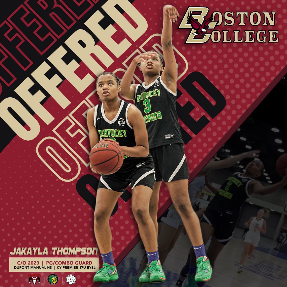 Blessed to receive my first power 5 and ACC offer from @bc_wbb. Thank you <a href="/CoachMcNamee/">Joanna McNamee</a> for believing in me, I can’t wait to get to know more about you and the program! #ForBoston🦅<a href="/Milbster/">Wood21</a> @LadyCrimsonBB <a href="/KentuckyPremier/">Kentucky Premier EYBL</a>