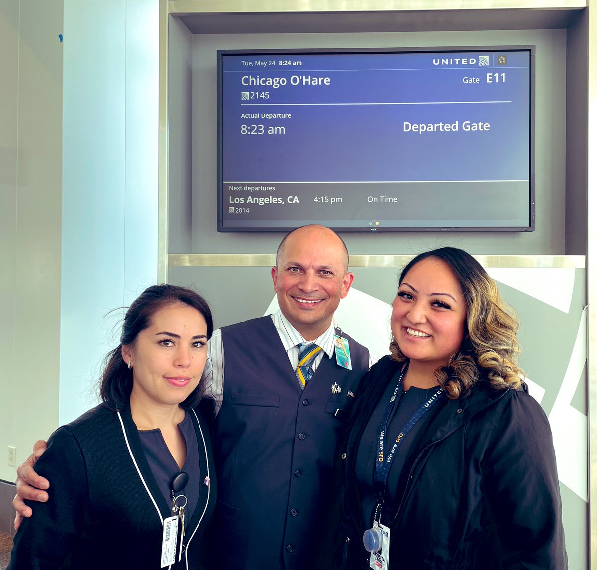 Alisi Sekona (@aleec_sek0na) on Twitter photo Happy Tuesday! Meet SFOCS agents Aziza, Jose, & my younger sis Sita! They rocked it on this ⭐️flt to ORD! Meeting all TCI metrics got this flt out 7min early! #TeamSFO #ConsistencyTeam @vjpassa <a href="/KevinSummerlin5/">Kevin Summerlin</a> <a href="/SalangaJ/">Jonathan Salanga</a> <a href="/BsquaredUA/">Bradley Boyd</a> <a href="/chahin_hector/">UA HEC</a> <a href="/Auggiie69/">Lori Augustine</a> Happy Tuesday! Meet SFOCS agents Aziza, Jose, & my younger sis Sita! They rocked it on this ⭐️flt to ORD! Meeting all TCI metrics got this flt out 7min early! #TeamSFO #ConsistencyTeam @vjpassa <a href="/KevinSummerlin5/">Kevin Summerlin</a> <a href="/SalangaJ/">Jonathan Salanga</a> <a href="/BsquaredUA/">Bradley Boyd</a> <a href="/chahin_hector/">UA HEC</a> <a href="/Auggiie69/">Lori Augustine</a>