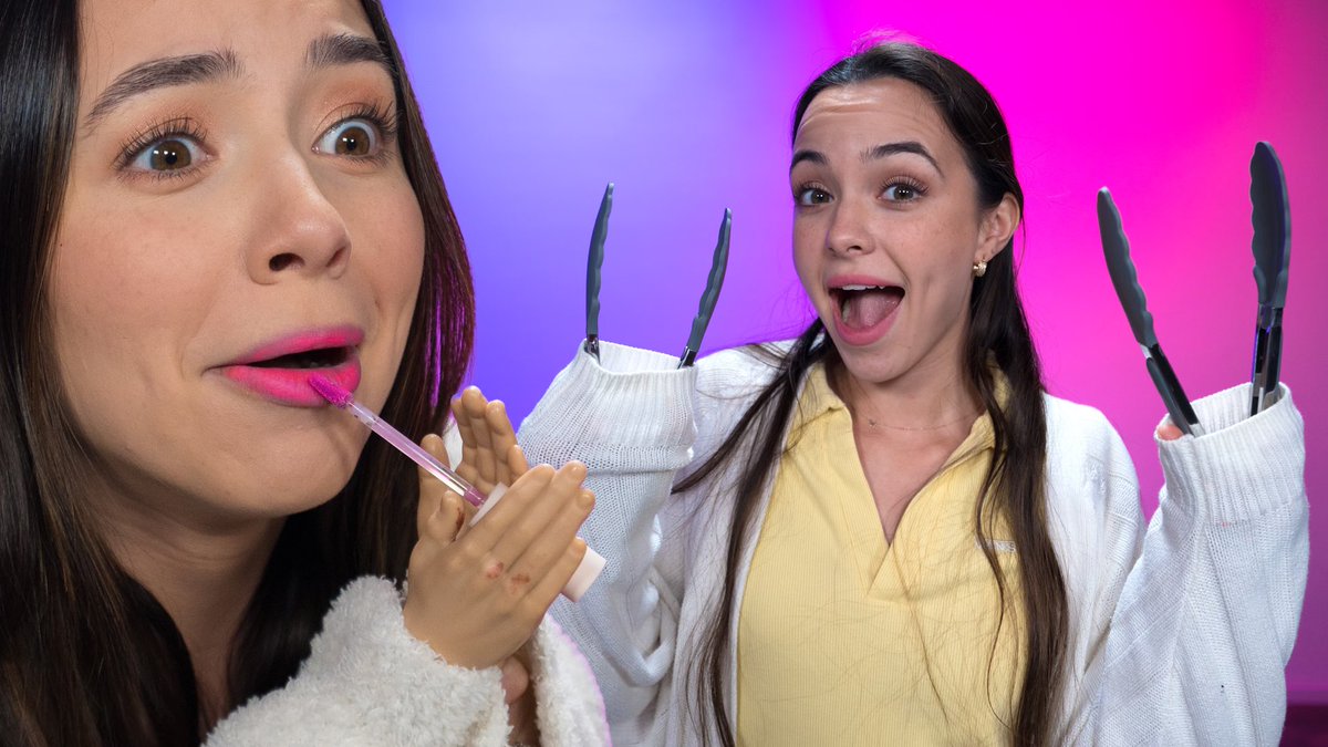 MerrellTwins's tweet photo. lolll new video!! We did the Anything but our hands challenge! Hope you guys are having a wonderful day! ♡ 

https://t.co/L9f30tPKbz https://t.co/QMpT7WYXcS