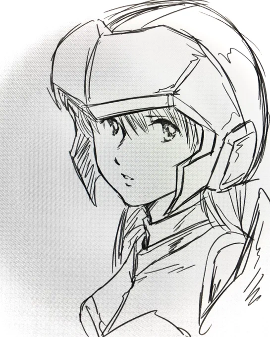 ふと思い立って落書き。仕事以外の絵を描くの久しぶりかも。
画面撮るとモアレが出ちゃうんですね。 