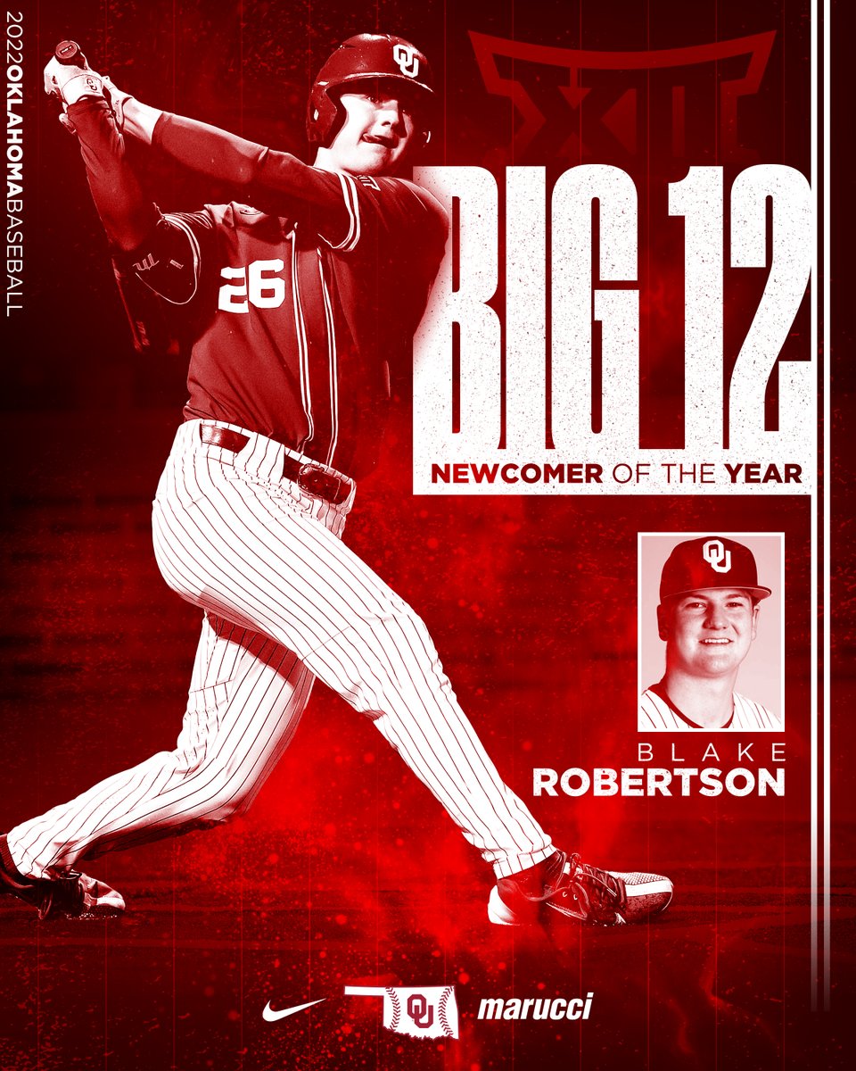 𝐁𝐢𝐠 𝟏𝟐 𝐍𝐞𝐰𝐜𝐨𝐦𝐞𝐫 𝐨𝐟 𝐭𝐡𝐞 𝐘𝐞𝐚𝐫

<a href="/Robertsonblake3/">Blake Robertson</a>

🔗 bit.ly/3MLqvFw

#Sooners | #COMPETE