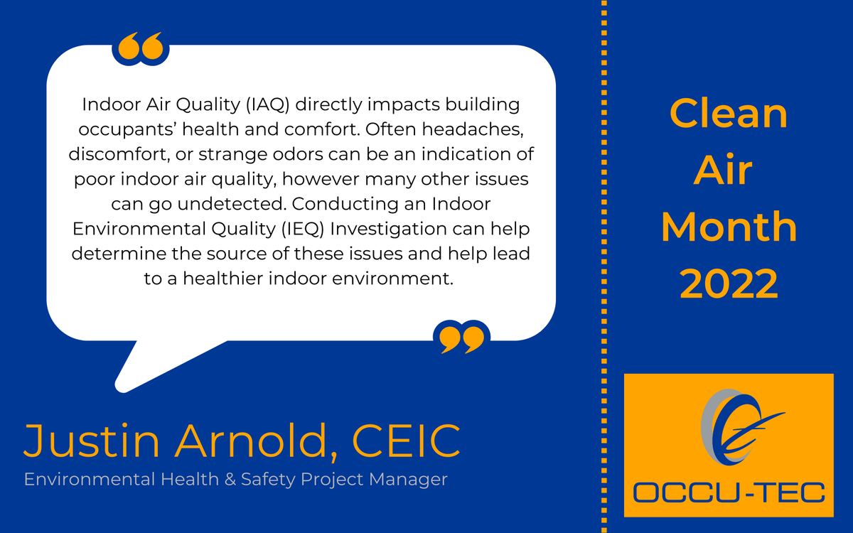 May is #cleanairmonth! Justin Arnold, CIEC weighs in on the importance of clean indoor air. 

#cleanairmonth2022 #IAQ #airquality