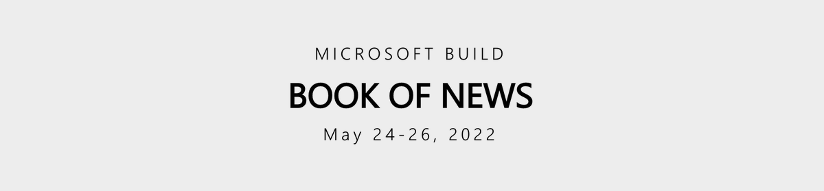 Interested in reading about all of the announcements at Microsoft Build? Check out the Build 2022 Book of News. 

✅ Azure Updates
✅ Microsoft 365
✅ Power Platform
✅ Windows &amp; Edge
✅ Microsoft Learn Updates

news.microsoft.com/build-2022-boo…