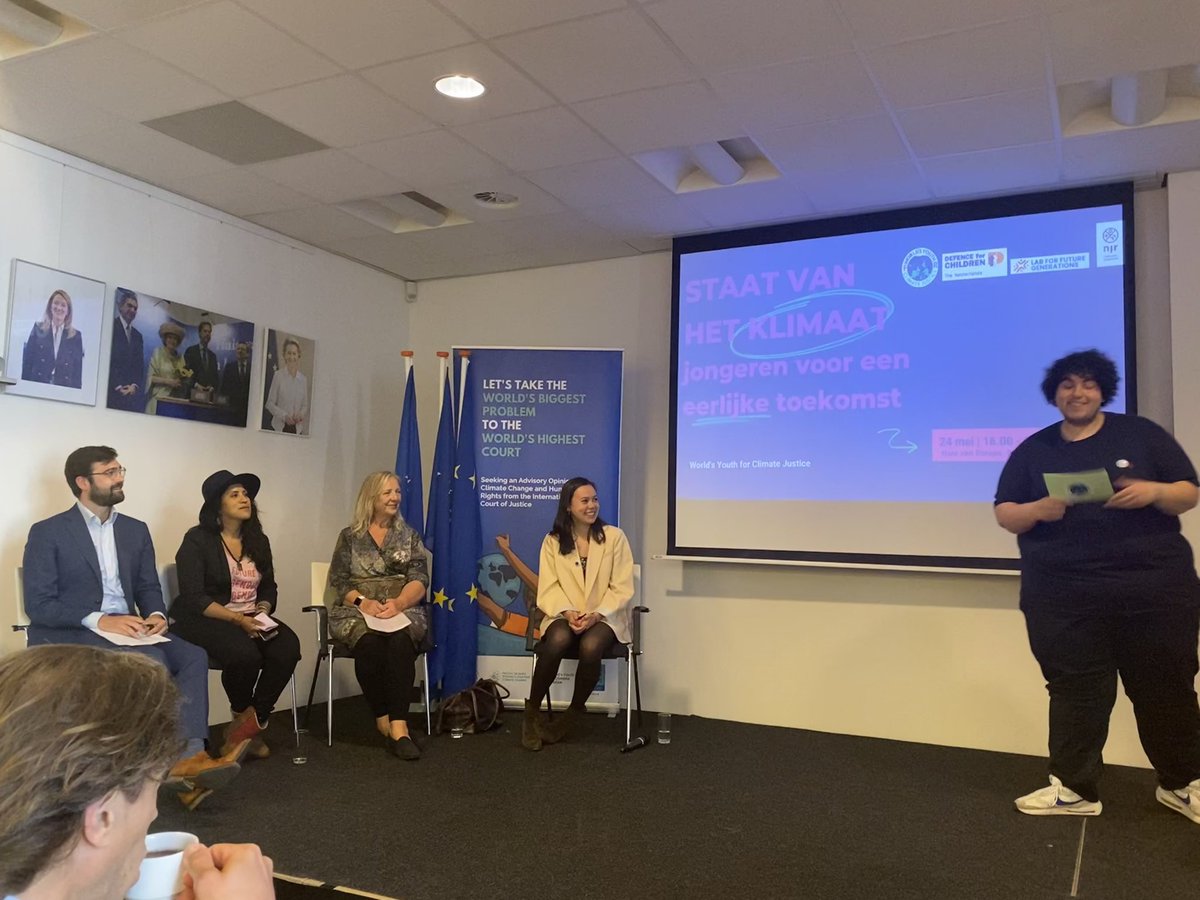 JanvandeVenis's tweet photo. ‘Taking the world’s biggest problem - CLIMATE CHANGE - to the world’s highest court; ICJ’.
Great youth campaign & meeting by @WY4CJ
Proud to be a partner with the Lab of Future Generations
Important lesson today: it’s about #Indigenous rights and wisdom too!
#ourfuture #inteq https://t.co/l8EG3lXY3q
