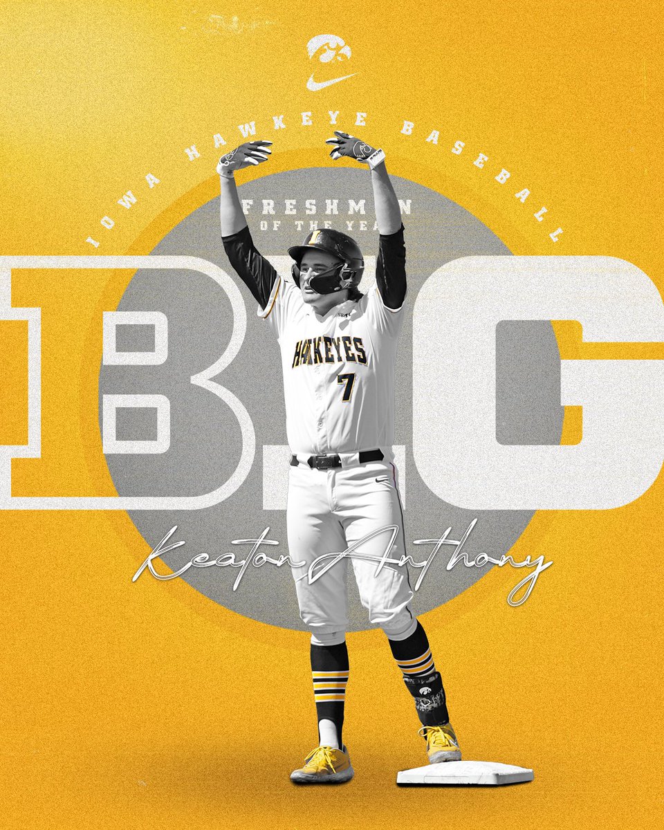 Iowa Baseball (@uibaseball) on Twitter photo ๐๐ธ๐ช๐ต ๐๐ฌ๐ฑ๐ฒ๐ฎ๐ฟ๐ฎ๐ญ...
<a href="/keatonanthony05/">Keaton Anthony</a> is the second Hawkeye to earn Big Ten Freshman of the Year honors!
#Hawkeyes | bit.ly/39PWx4x ๐๐ธ๐ช๐ต ๐๐ฌ๐ฑ๐ฒ๐ฎ๐ฟ๐ฎ๐ญ...
<a href="/keatonanthony05/">Keaton Anthony</a> is the second Hawkeye to earn Big Ten Freshman of the Year honors!
#Hawkeyes | bit.ly/39PWx4x