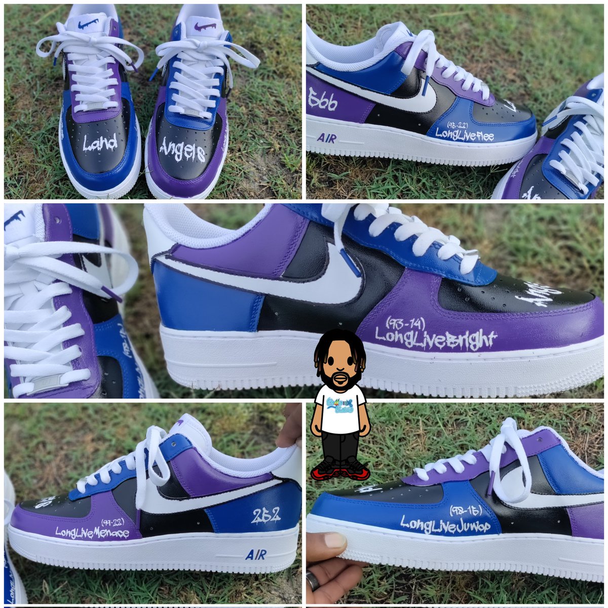 ChillaCustoms's tweet photo. Land Angels Custom Af1 by me #nike #ChillaCustoms  #Customs https://t.co/YWlXUKdX43