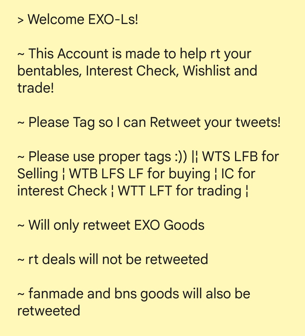 Tag me | Exo Market Place PH tweet media