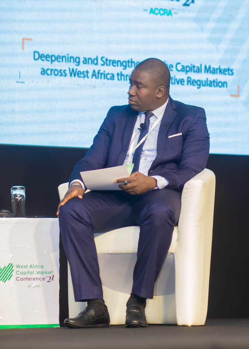 WACMaC2's tweet photo. Panel 1 discuss Sustainable Finance and Regional Development.
Moderated by Kobby Bentsi-Enchill
Panelists: 
- Mr. Nigel James, US SEC
- M. BALIMA Mahamadi,CREPMF
- Evans Osano, FSD Africa 
- Olumide Lala, Climate Transition Limited, UK 
- Yasser Mounsif, AMMC  #WACMaC #WASRA https://t.co/DZCvkTkGno