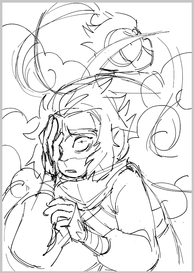 realized i made a mistake in the final macaque drawing
I only drew one of the phoenix feathers on wukong instead of two
I was wondering why it was looking so awkward 😭 