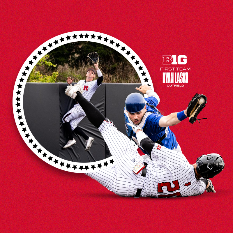 RutgersBaseball's tweet photo. For the first time in history, Rutgers Baseball is represented on the All-Big Ten First Team. 

Congratulations to Danny DiGeorgio, Ryan Lasko and Dale Stanavich on making history On the Banks!!

#TCD /// #GoRU