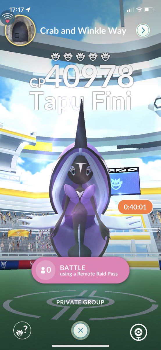 Pokemon81063480's tweet photo. #PokemonGo #PokemonGoRaids
Tapu Fini raid now
Need 5
Lvl 40+ only

7646 2050 7834 https://t.co/oIDReA441H