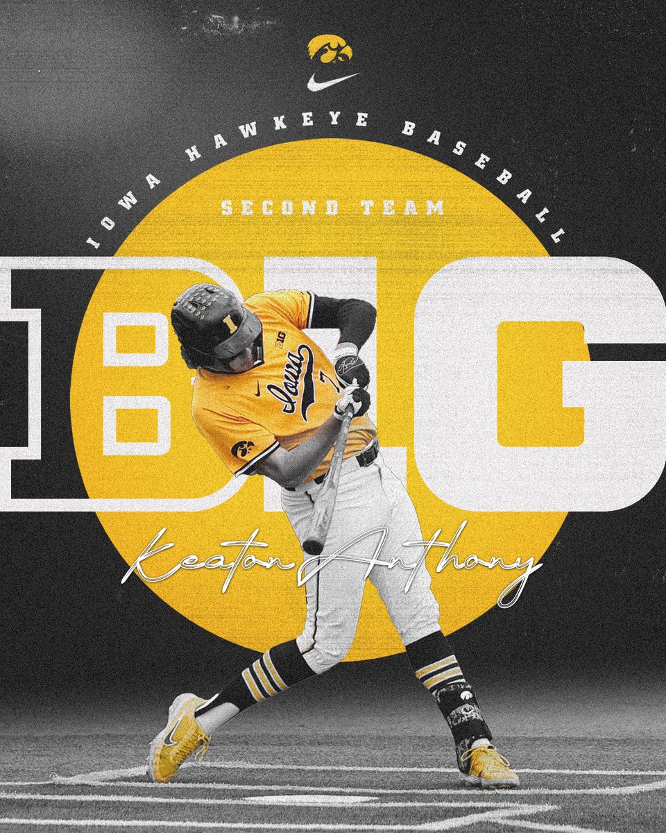 Iowa Baseball (@uibaseball) on Twitter photo Keaton's regular season -- .360, 20 2B, 14 HR, 53 RBIs, 43 R. SIX Big Ten Freshman of the Week honors.
<a href="/keatonanthony05/">Keaton Anthony</a> is a second-team All-Big Ten honoree.
#Hawkeyes | bit.ly/39PWx4x Keaton's regular season -- .360, 20 2B, 14 HR, 53 RBIs, 43 R. SIX Big Ten Freshman of the Week honors.
<a href="/keatonanthony05/">Keaton Anthony</a> is a second-team All-Big Ten honoree.
#Hawkeyes | bit.ly/39PWx4x