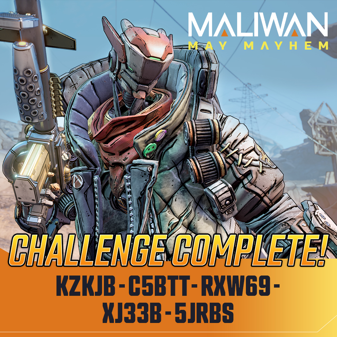 Katagawa Jr. has been TERMINATED over 50,000 times! Your bonus? A shiny new head and weapon trinket!

KSK33-S5T33-XX5FS-R3BTB-WSXRC

Redeem in-game or at shift.gearbox.com.
