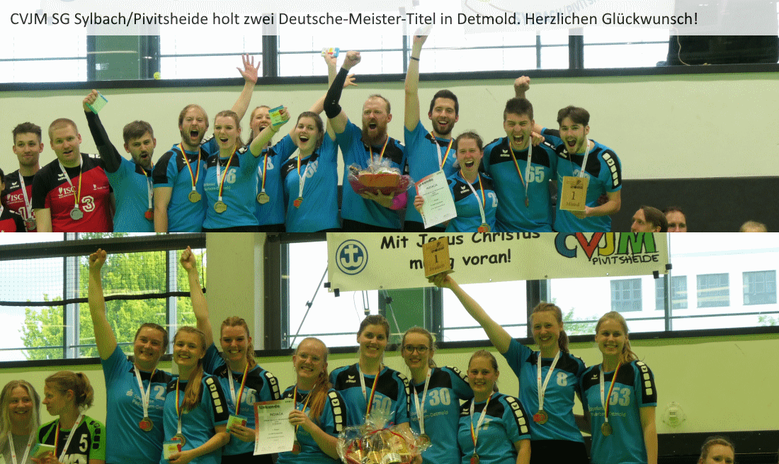 #Indiaca: Doppelter Triumph bei den Deutschen Meisterschaften. #CVJMSGSylbachPivitsheide holt die Titel der Spielklassen #Damen und #Mixed. Herzlichen Glückwunsch! 
<a href="/dtb_online/">Deutscher Turner-Bund</a>  #cvjm #sylbach #pivitsheide #detmold
cvjm-pivitsheide.de/showNews145/in…