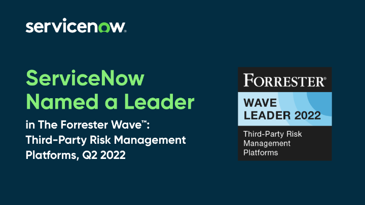 samhabbal's tweet photo. .@ServiceNow has been named a Leader in the 2022 Third-Party Risk Platforms @forrester Wave. See why: https://t.co/9oEZlAMOcA https://t.co/UJ15Ui3vbu