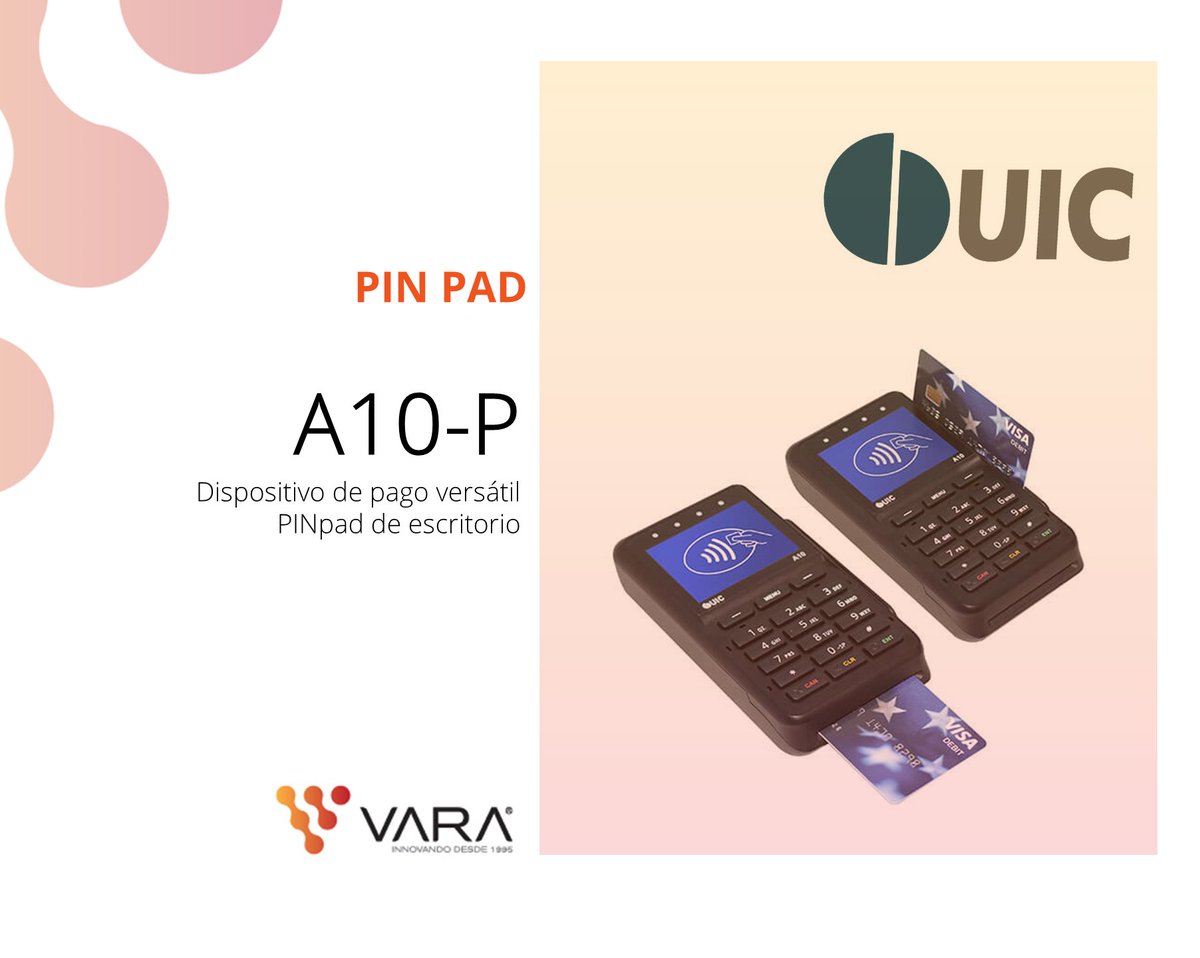 varagrouprd's tweet photo. El A10P es un PINpad compacto de sobremesa muy versátil que cumple con los estándares PCI, EMV y con los más altos niveles de seguridad.
Está diseñado para soportar escenarios de inclusión financiera y de pagos innovadores

#UIC #A10P #Varagroup #PinPad #Payment #Secure #PCI #EMV https://t.co/WOymvrhG1s