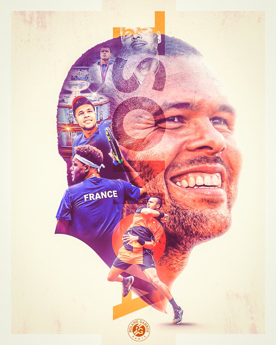 rolandgarros's tweet photo. A memorable career. 

@tsonga7 I #RolandGarros https://t.co/ZY6SOxmFQT