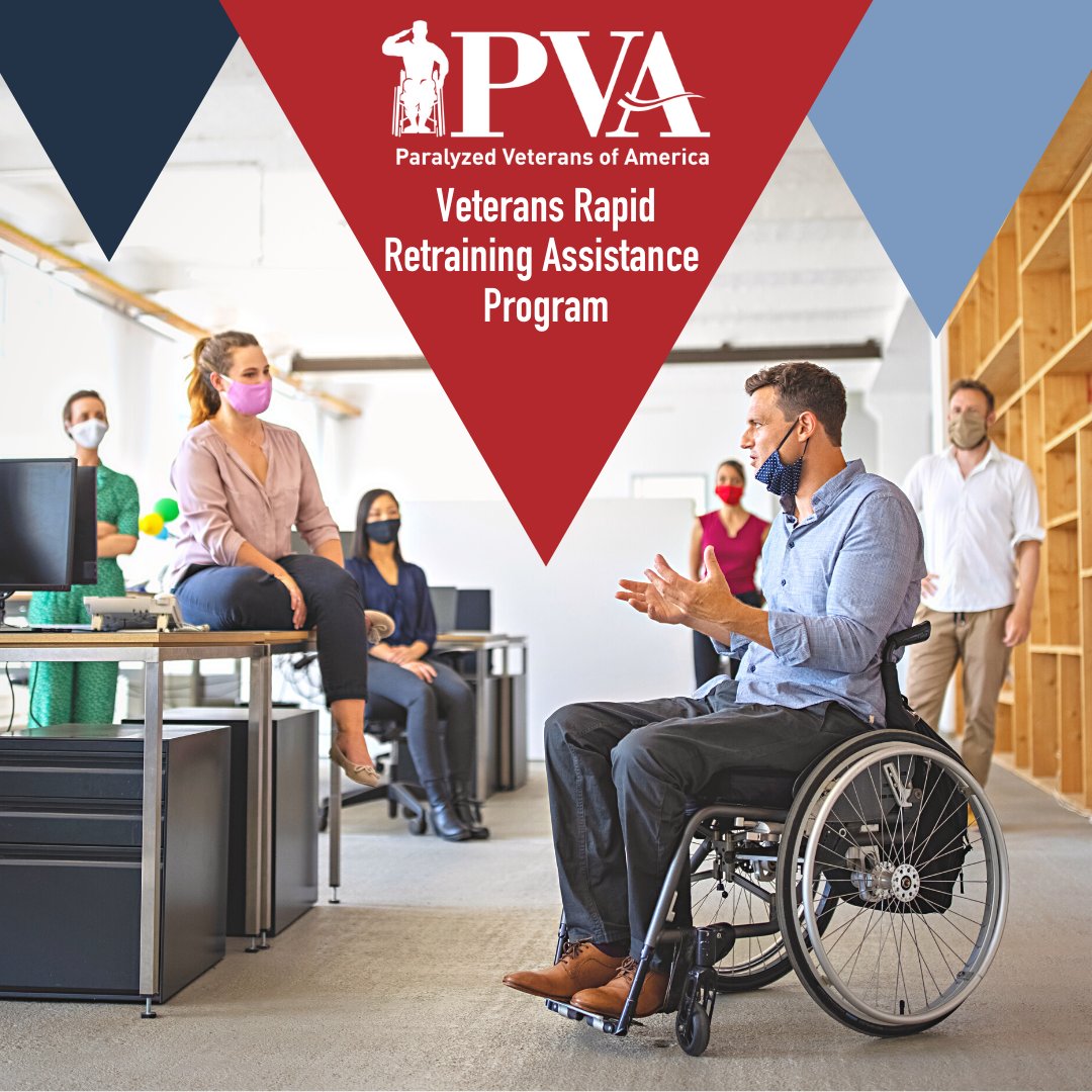 COVID caused mass unemployment + remains high for disabled Veterans. If lost your job due to COVID, join us on 5/31 @ 4 PM ET to learn about <a href="/DeptVetAffairs/">Veterans Affairs</a>’ Veterans Rapid Retraining Assistance Program, which gets #Veterans into high-demand jobs.

RSVP: pva.zoom.us/meeting/regist….