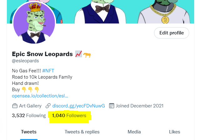 esleopards's tweet photo. Wow, we have 1,000 followers 🥳😍 thank you so much for being with us and I think we will grow together 
#NFTCommunity https://t.co/D8zOXylVnH