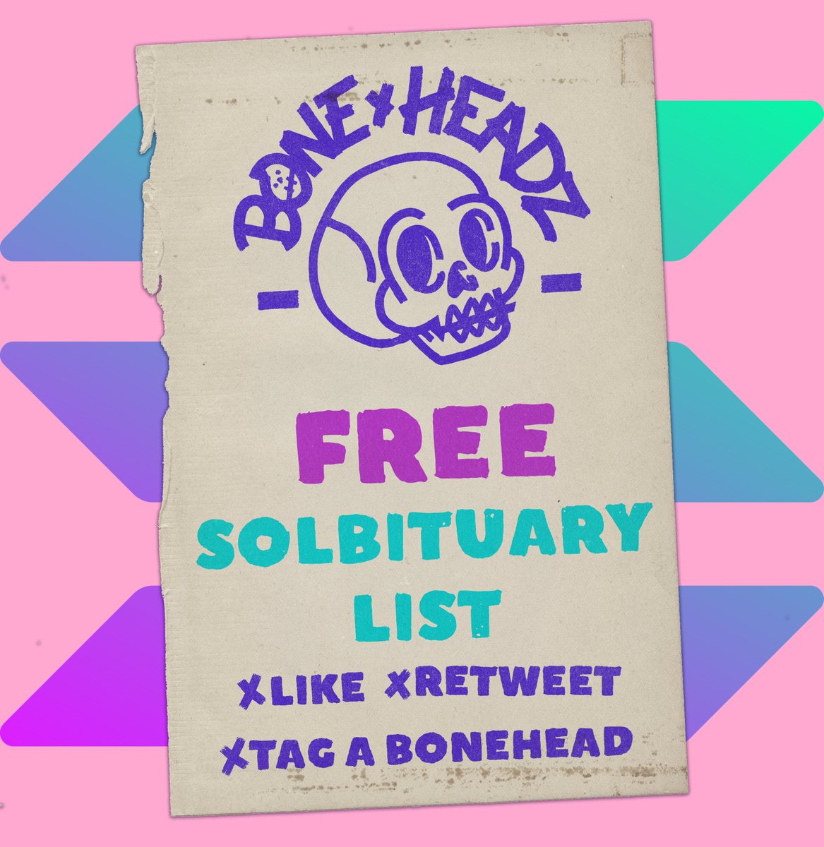 Missed the <a href="/TrippinApeNFT/">Trippin’ Ape Tribe</a> whitelist?
Don't trip, we gotchu 👇

💀Like &amp; Retweet
💀Follow <a href="/NFTBoneHeadz/">𝕭𝖔𝖓𝖊𝕳𝖊𝖆𝖉𝖟 | Free Mint</a> 
💀Tag all of your friends

#SolanaNFTs #FreeMint