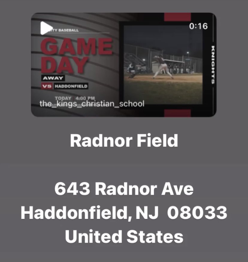 tkcsbaseball's tweet image. Knights travel to Haddonfield today. #GoKnights