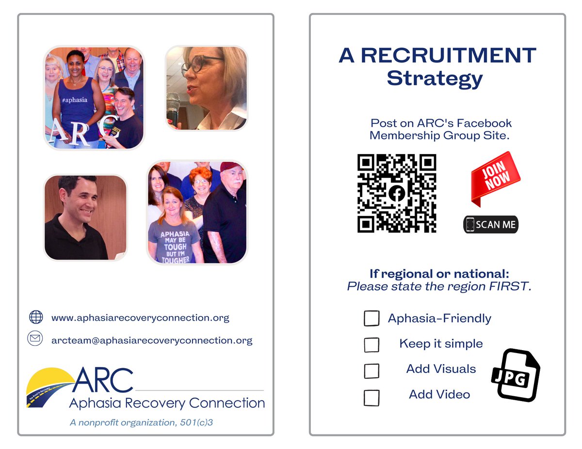 ARCaphasia's tweet image. 2/2 #AphasiaResearch 
(right click to download and print)