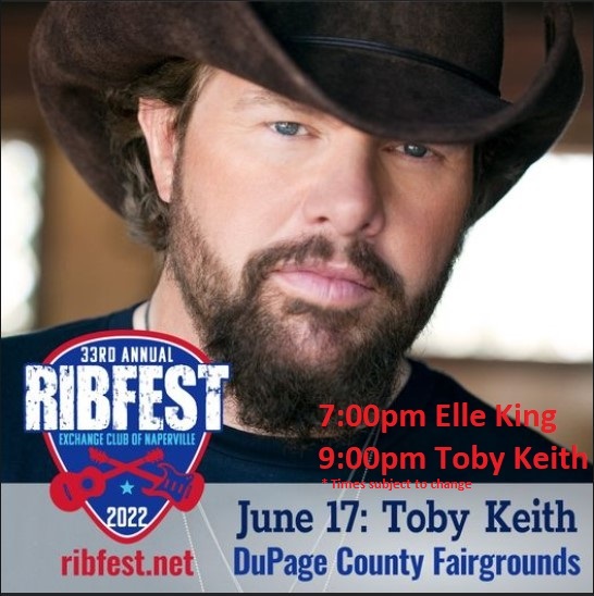Ribfest is happy to present Toby Keith with Elle King opening for him.   Tickets are on sale now to see two of the biggest names in country music perform at Ribfest: bit.ly/3stvUZH
#tobykeith #elleking #preventchildabuse #exchangeclubofnaperville
