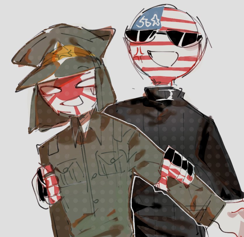 ArtStation - Countryhumans Battle of Midway, Countryhumans America,  Countryhumans Empire of Japan