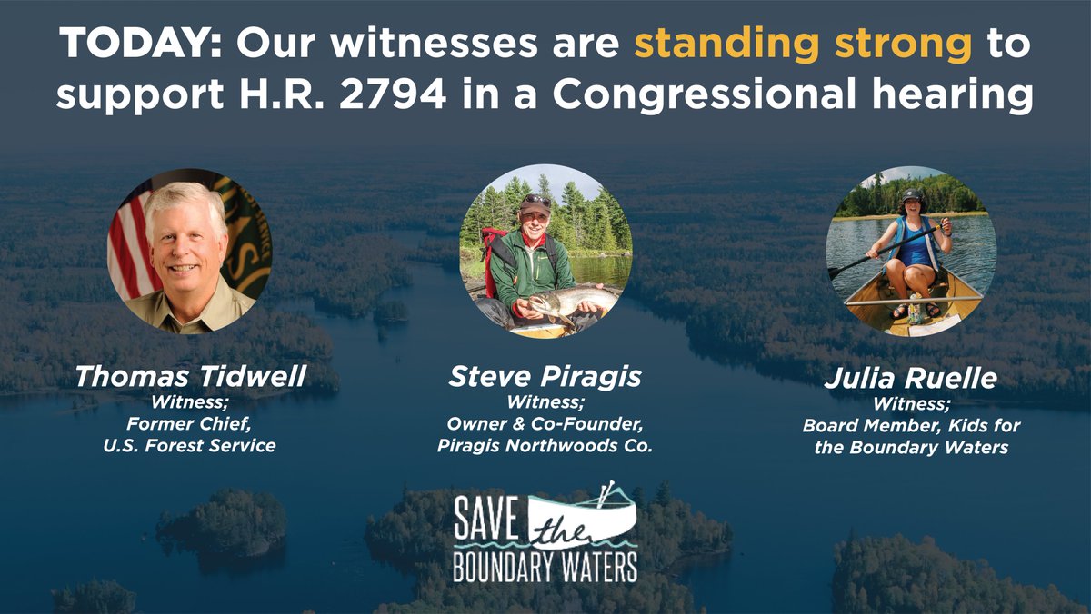 savethebwca's tweet image. Today, lawmakers in Washington D.C. will begin debate on our bill to permanently protect American public lands near the Wilderness from sulfide-ore copper mining. Listen in at 1 PM CST: youtube.com/watch?v=xROvvU…

Meet our witnesses who will be testifying at todays hearing below!