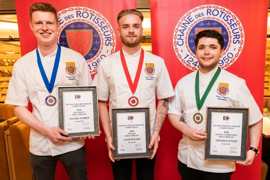 The Chaîne des Rôtisseurs GB Young Professional Awards 2022 have crowned Liam Rogers of Gleneagles, Scotland, as Young Chef of the Year. Followed by runner-up Dan Parkes and highly commended Thomas Wyper, both from Grantley Hall. 

A wonderful achievement, congratulations!