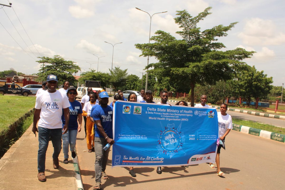 delta_no1's tweet photo. #HealthForAllchallenge WHO @delta_no1 Walk the talk thru encouraging physical activity
@WHONigeria @DSGovernment @CWarigon @deltasmoh https://t.co/ZZK71g0xNq