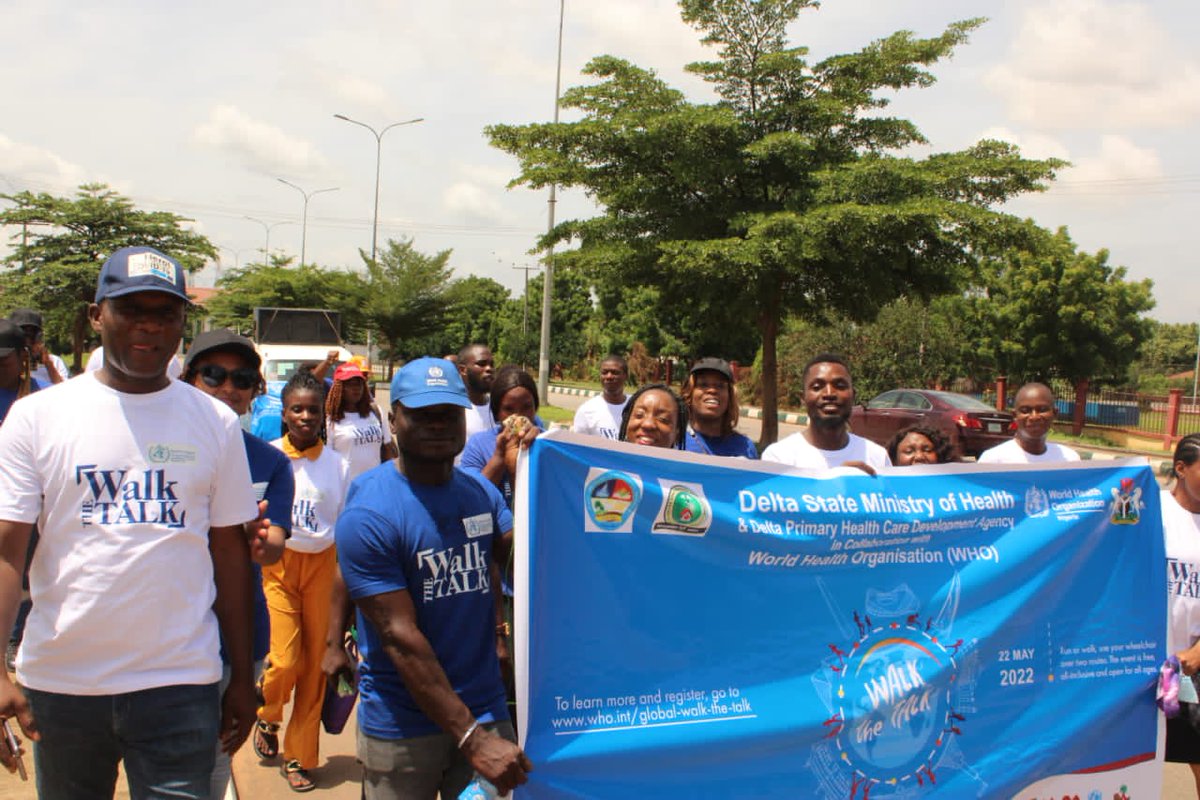 delta_no1's tweet photo. #HealthForAllchallenge WHO @delta_no1 Walk the talk thru encouraging physical activity
@WHONigeria @DSGovernment @CWarigon @deltasmoh https://t.co/ZZK71g0xNq