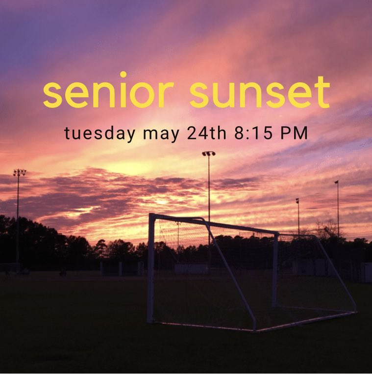 Tonight on the football field &amp; bring your own snacks &amp; blanket! Seniors — one (almost) last hurrah!! See you there! 🌅