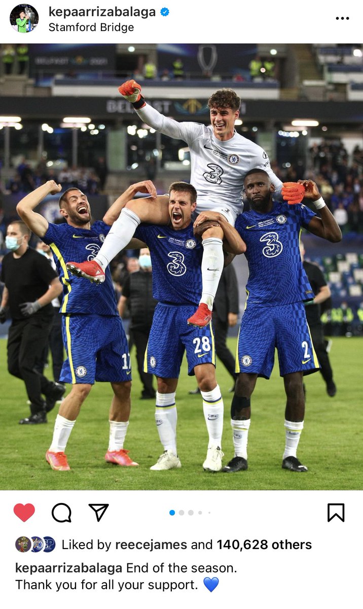 FrankKhalidUK's tweet photo. Thank you @kepa_46 for everything this season. Whenever you was needed you performed brilliantly, we won 3 penalty shootouts because of you. Won most games that you played in &amp; always did it with a smile on your face. Thank you my friend. https://t.co/V8OpEEq1a1