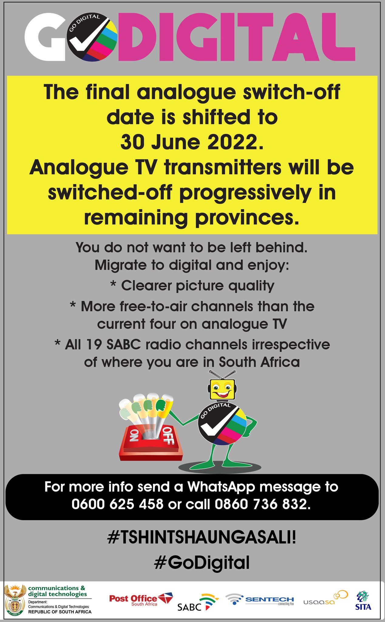 Dept of Communications & Digital Technologies в Twitter: „The final analogue switch-off date is 