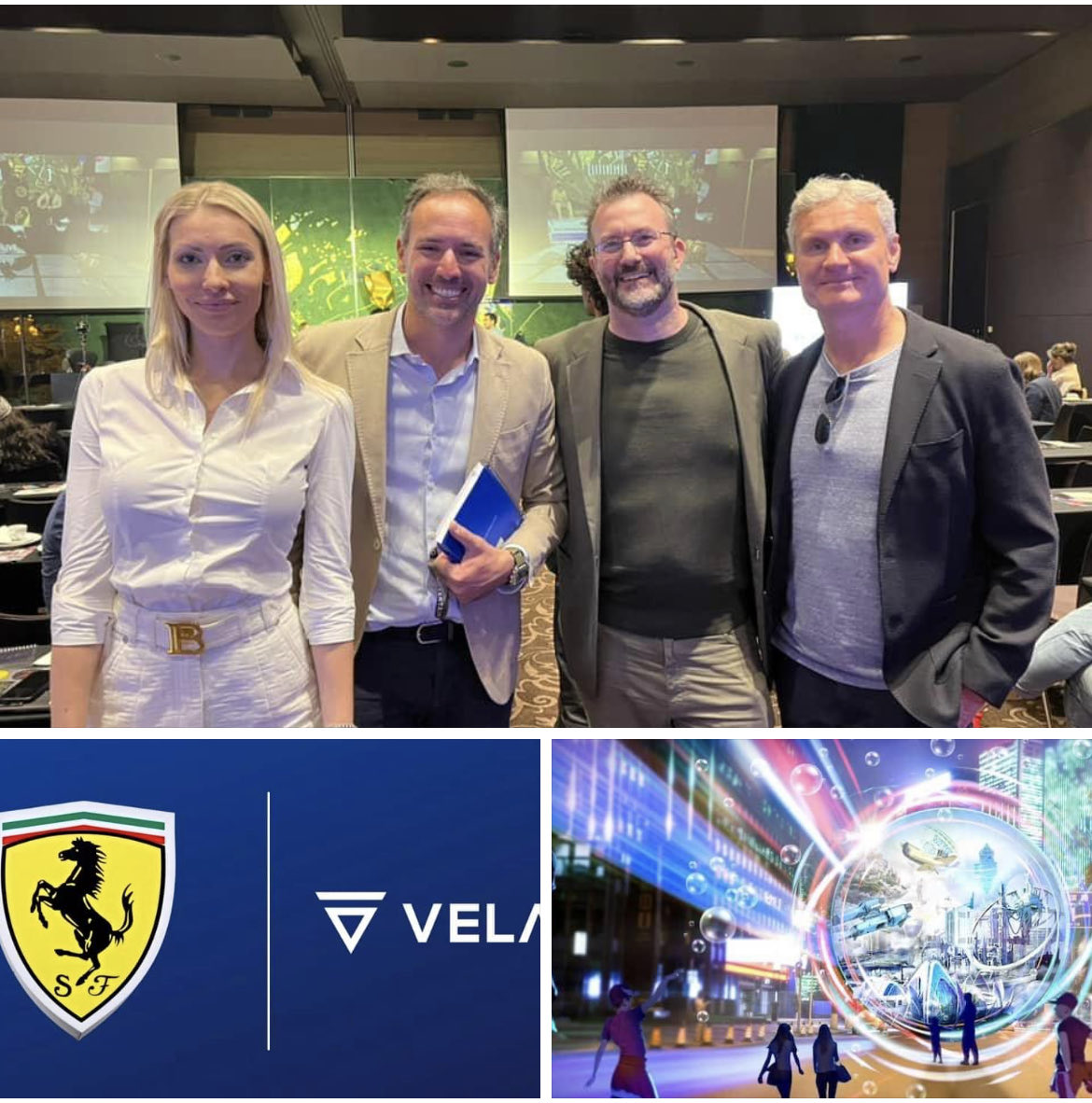 YANoghes's tweet photo. Great panel discussion today in Monaco on F1 and the metaverse (sponsoring, fan engagement, gaming) at #MetaEntertainmentWorld conference
with @ShirlyValge @JohnLinden and @therealdcf1 🏁 @MetaEntertainm1 https://t.co/kWjeoMOuQK