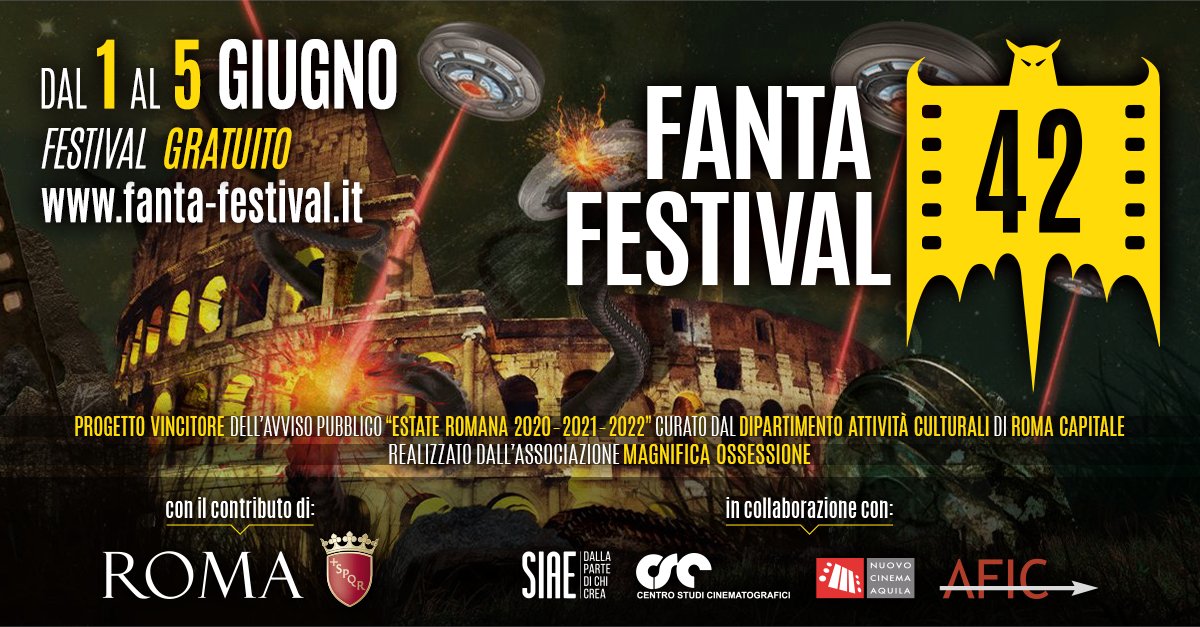 Siamo orgogliosi di presentare il programma del 42° Fantafestival, che si terrà presso il Nuovo Cinema Aquila dal 1° al 5 giugno e sarà dedicato alla memoria di Michele De Angelis. Qui il programma completo: fanta-festival.it/programma-2022
<a href="/culture_roma/">Culture Roma</a>  #CultureRoma #estateromana2022