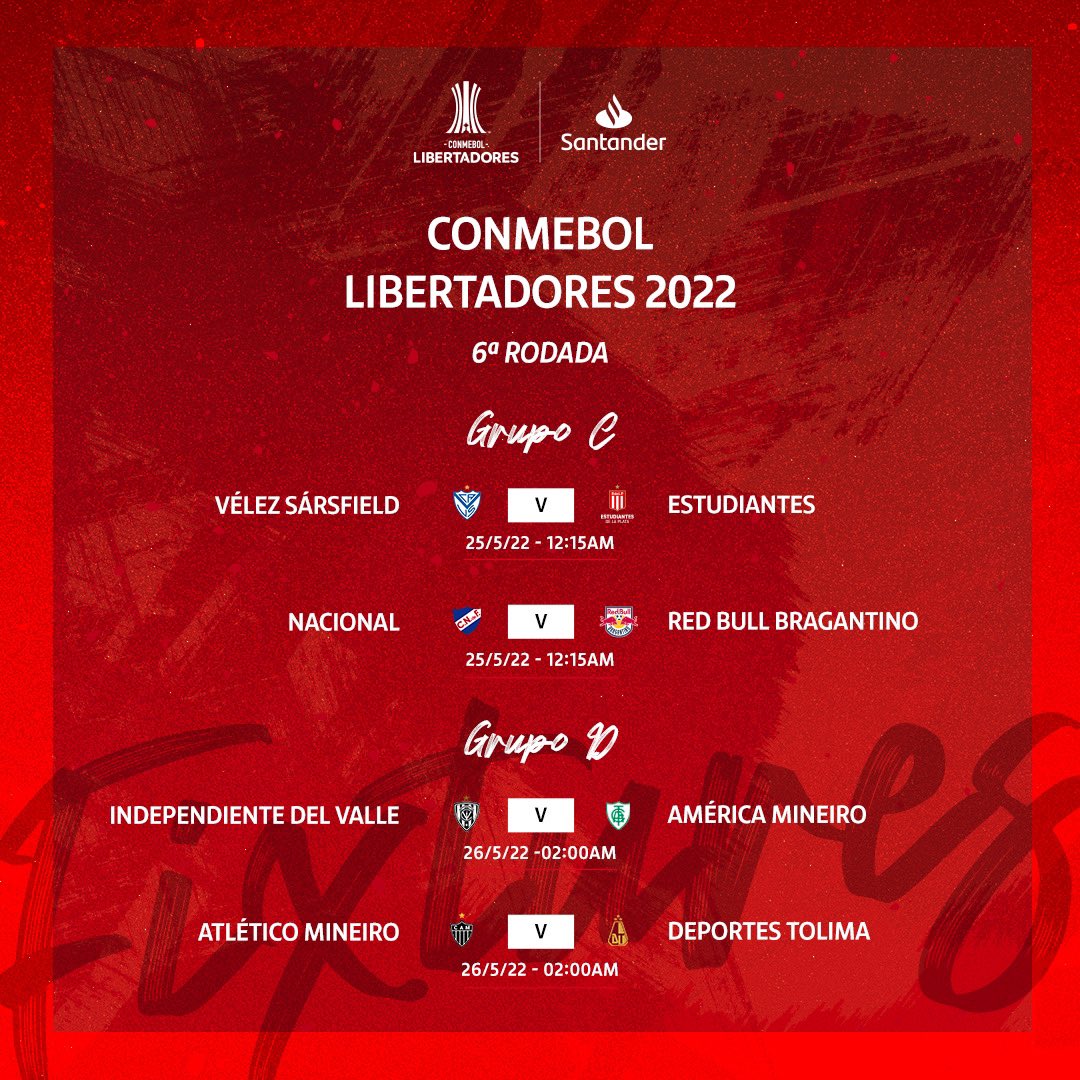 FTBLSantander's tweet photo. A última rodada da fase de grupos da @LibertadoresBR.

Qual é o sentimento?
 #Libertadores #footballcan https://t.co/sZERMDIUvq
