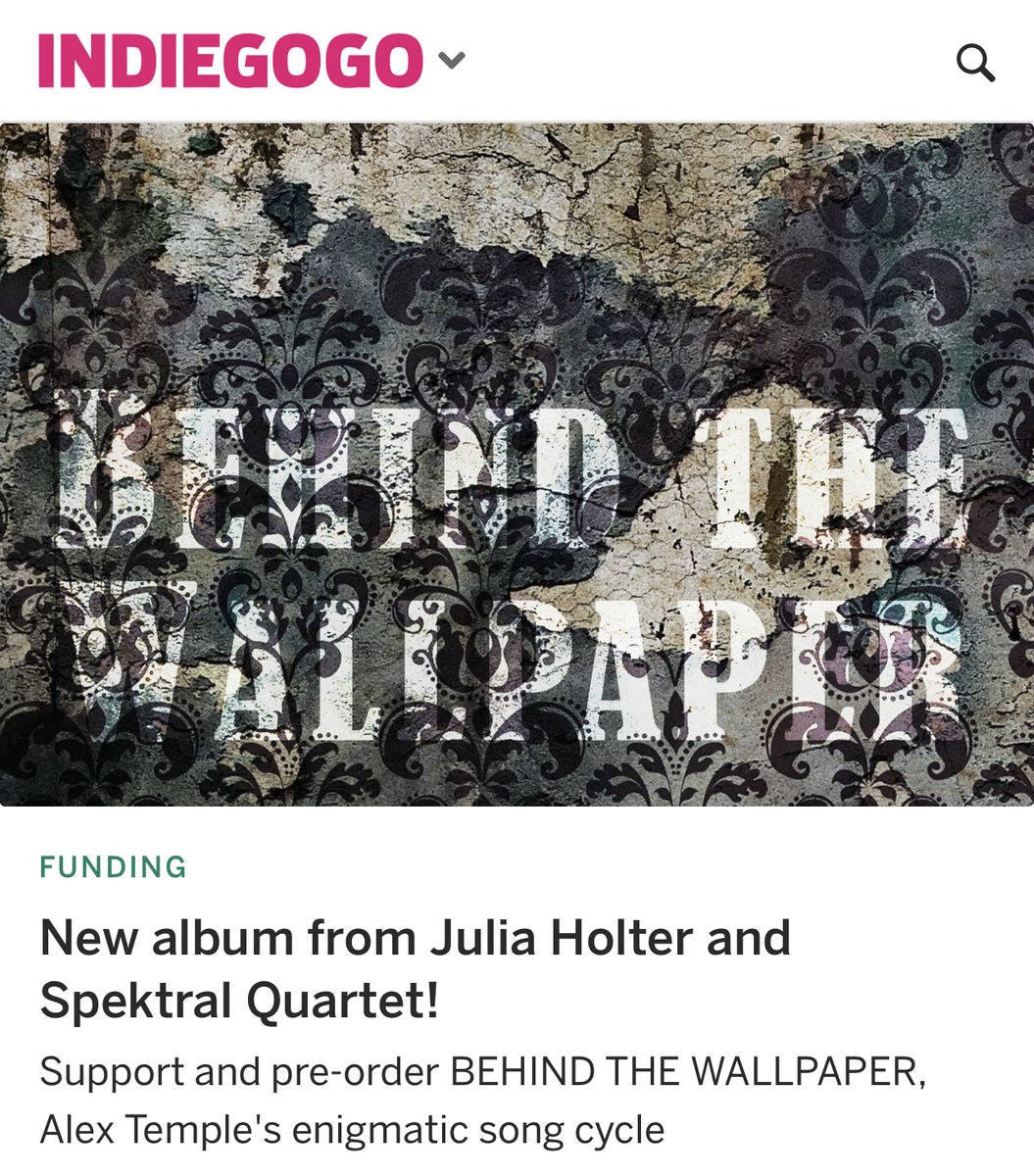 Spektral Quartet (@spektralquartet) on Twitter photo We’re (finally) recording Alex Temple’s ‘Behind the Wallpaper’ with <a href="/JULIA_HOLTER/">julia holter</a>! Support the project by pre-ordering your limited-edition copy of the vinyl + dl
indiegogo.com/projects/new-a… We’re (finally) recording Alex Temple’s ‘Behind the Wallpaper’ with <a href="/JULIA_HOLTER/">julia holter</a>! Support the project by pre-ordering your limited-edition copy of the vinyl + dl
indiegogo.com/projects/new-a…