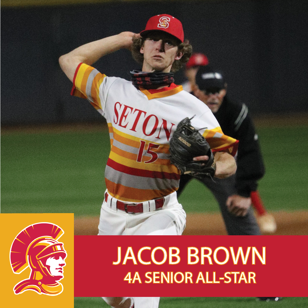 SCPAthletics's tweet photo. BSB NEWS: Senior Sentinel baseball player Jacob Brown was named to the AZBCA 4A North Senior All-Star Team, which will be playing against the 4A South Squad on Saturday afternoon out in Goodyear! Congrats! #SentinelSeason #SETONRPIDE https://t.co/sr0g8Hofxq