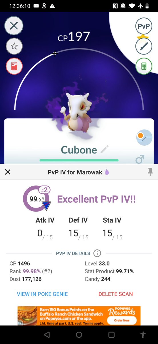 shinypok3hunt3r's tweet photo. keep or evolve?
#shadowCubone pvp#1 💯or
#shadowAlolanMarowak pvp#2 99% https://t.co/zNtWSQcL8H