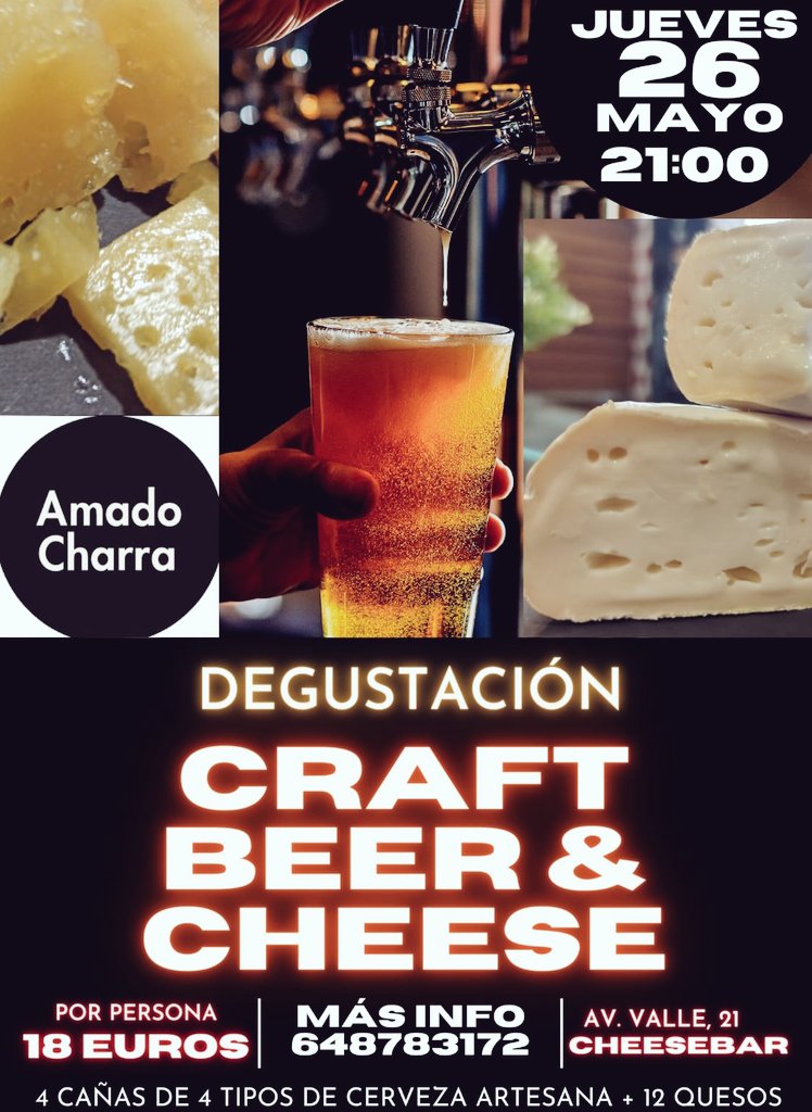 AmadoCharra's tweet photo. Degustación de cervezas artesanas y quesos en #Plasencia 

#craftbeer #cheeselovers #beerlovers https://t.co/hPxq9dqI7j