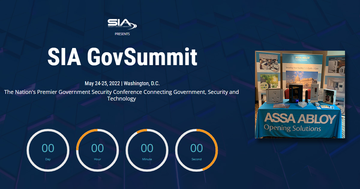 ASSA ABLOY DSS US on Twitter "The countdown to SIA GovSummit is over