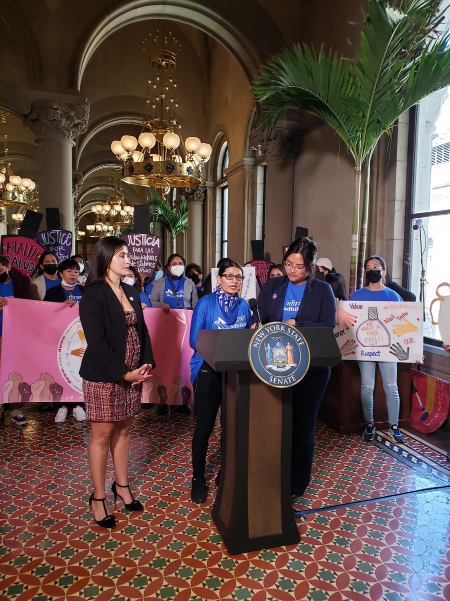 "I'm not just a nail salon worker. I'm a mom too. When we don't get the minimum wage and we don't get enough hours, how am I supposed to provide for my family? I believe that this bill is a solution to the problems in the nail salon industry," said Menuka.

#AllHandsIn